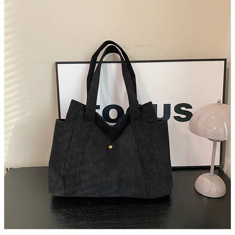 Korean Style Large Capacity Corduroy Tote Bag