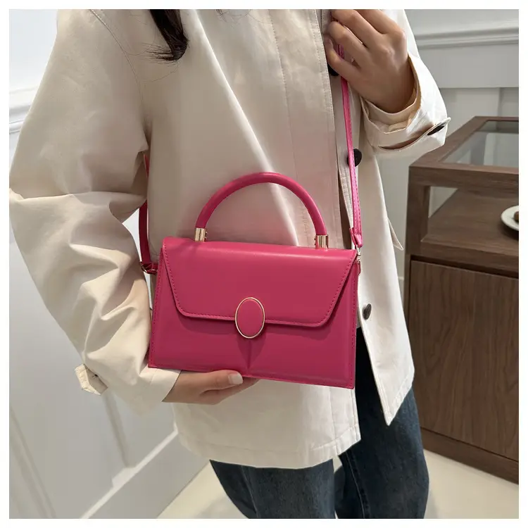 Pink Women's Square Handbag with Long Strap 2024 — feature 40