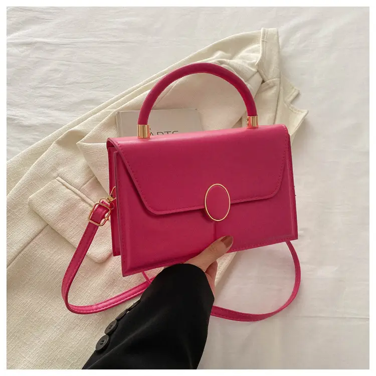 Pink Women's Square Handbag with Long Strap 2024 - Image 4