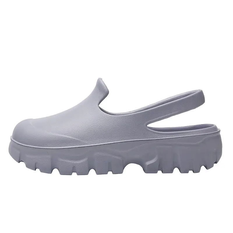 Thick bottom closed toe slippers for women ins lightweight non-slip height increasing chef shoes muffin sports half slippers hole shoes sandals for women - Image 10