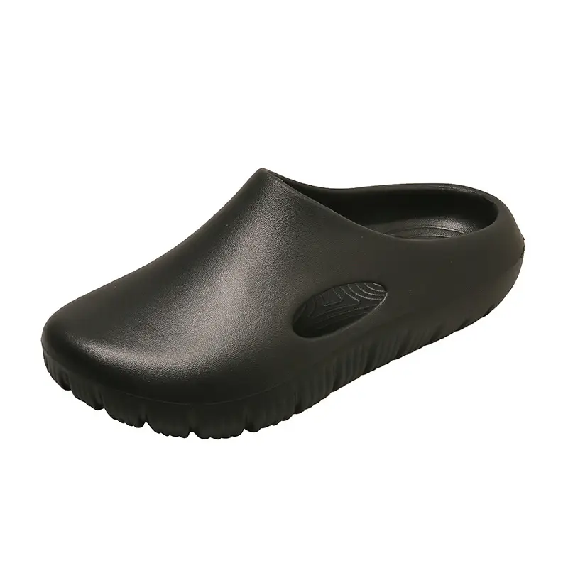 Thick bottom closed toe slippers for women ins lightweight non-slip height increasing chef shoes muffin sports half slippers hole shoes sandals for women - Image 17