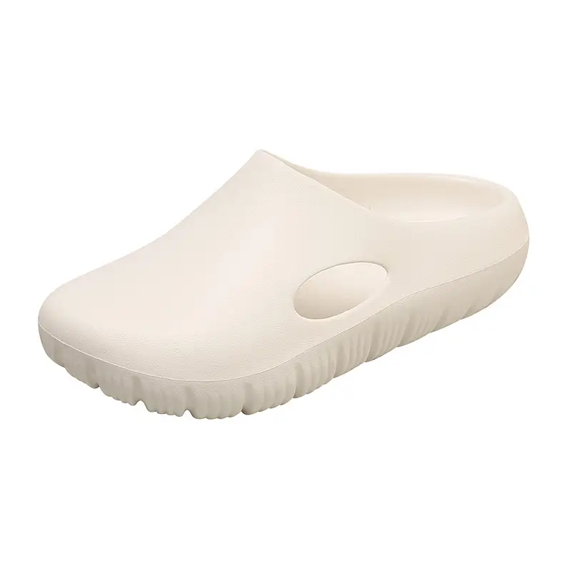 Thick bottom closed toe slippers for women ins lightweight non-slip height increasing chef shoes muffin sports half slippers hole shoes sandals for women - Image 18