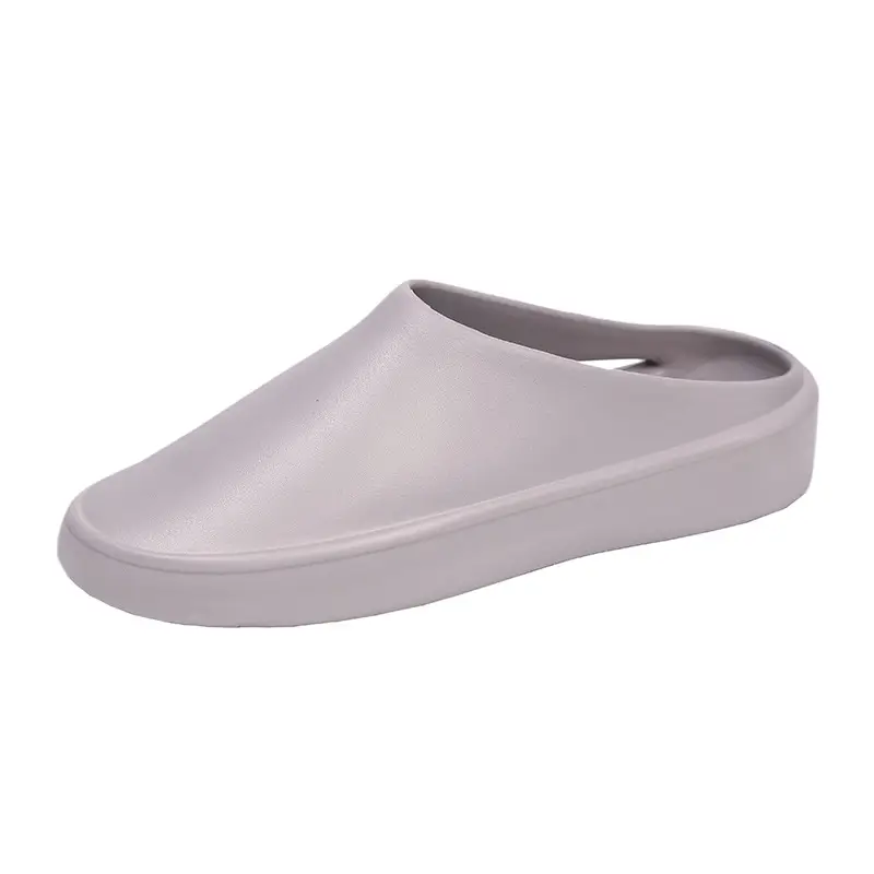 Thick bottom closed toe slippers for women ins lightweight non-slip height increasing chef shoes muffin sports half slippers hole shoes sandals for women - Image 6
