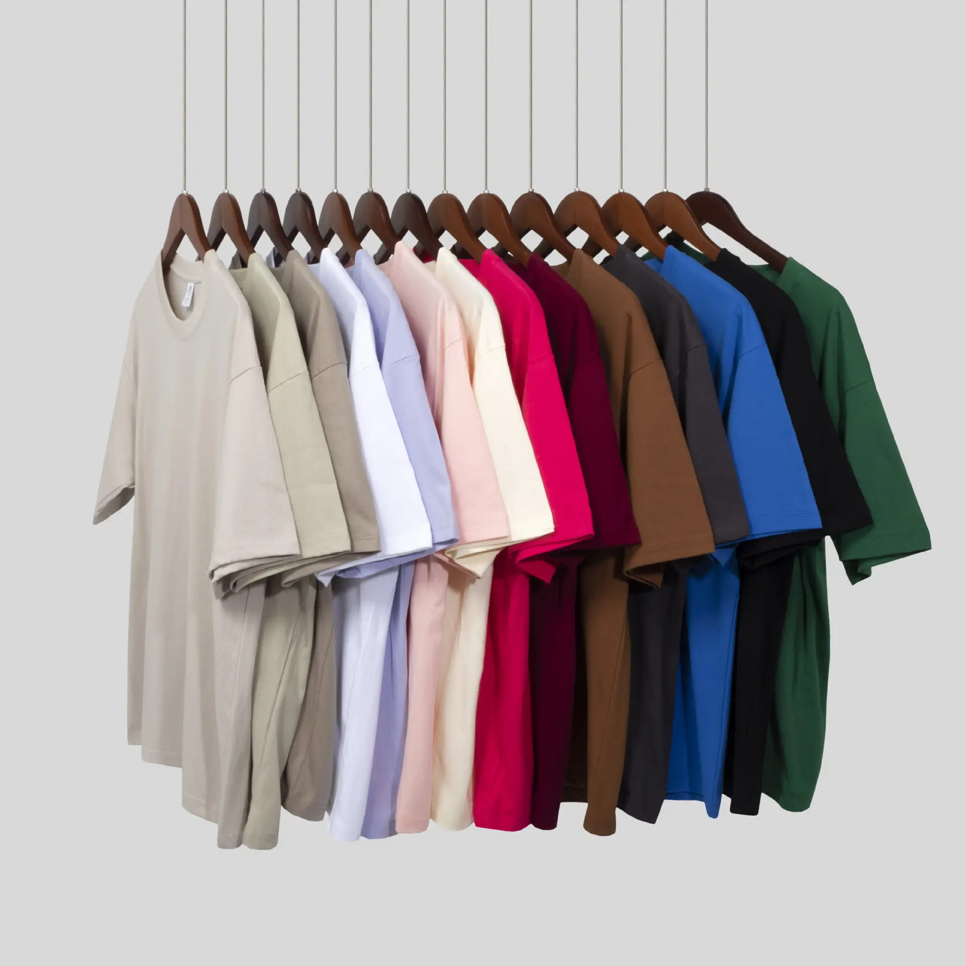Men Cotton T-Shirt White Loose Fit Round Neck