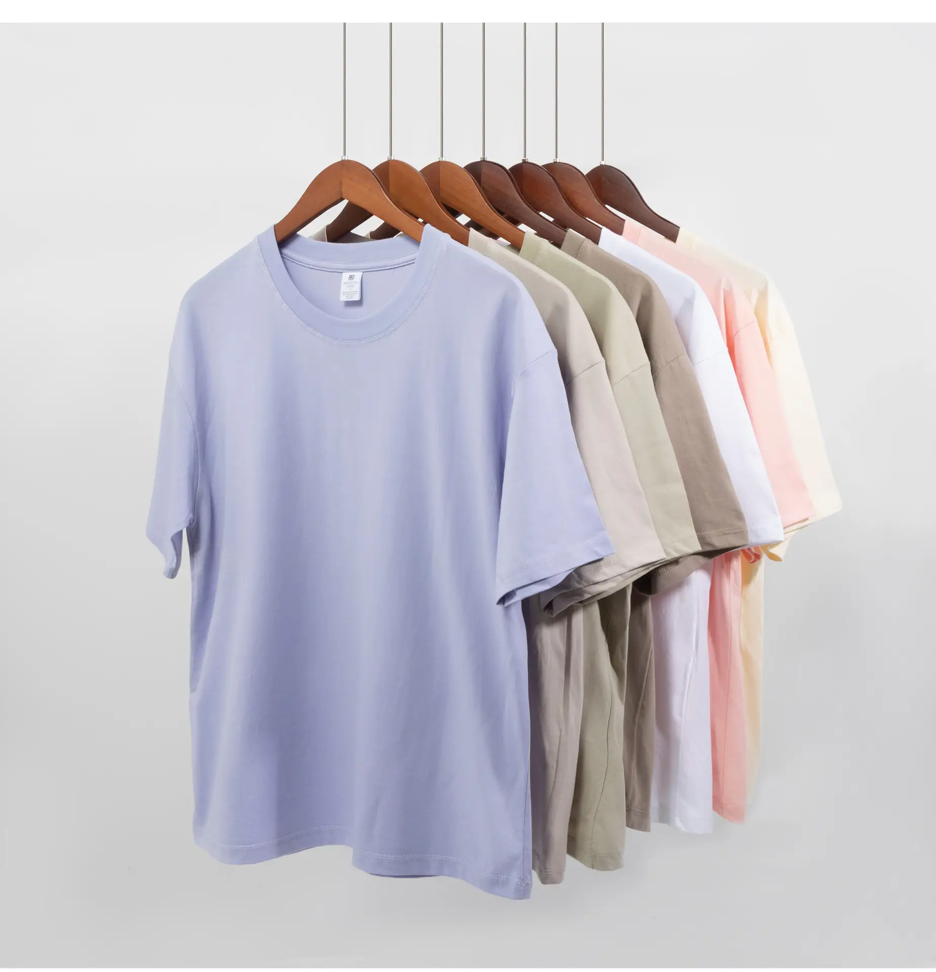 Men Cotton T-Shirt White Loose Fit Round Neck — feature 11