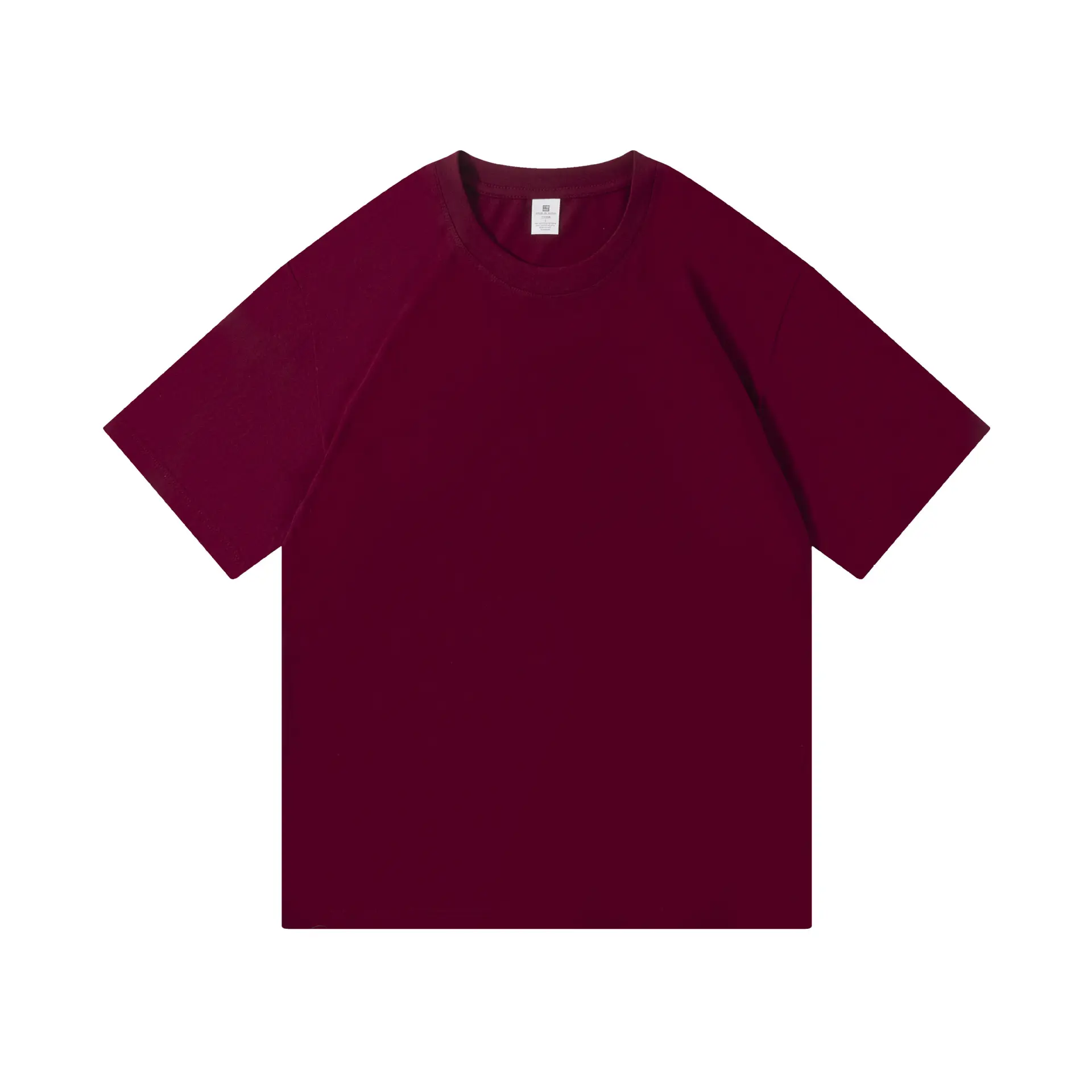 Men Cotton T-Shirt White Loose Fit Round Neck