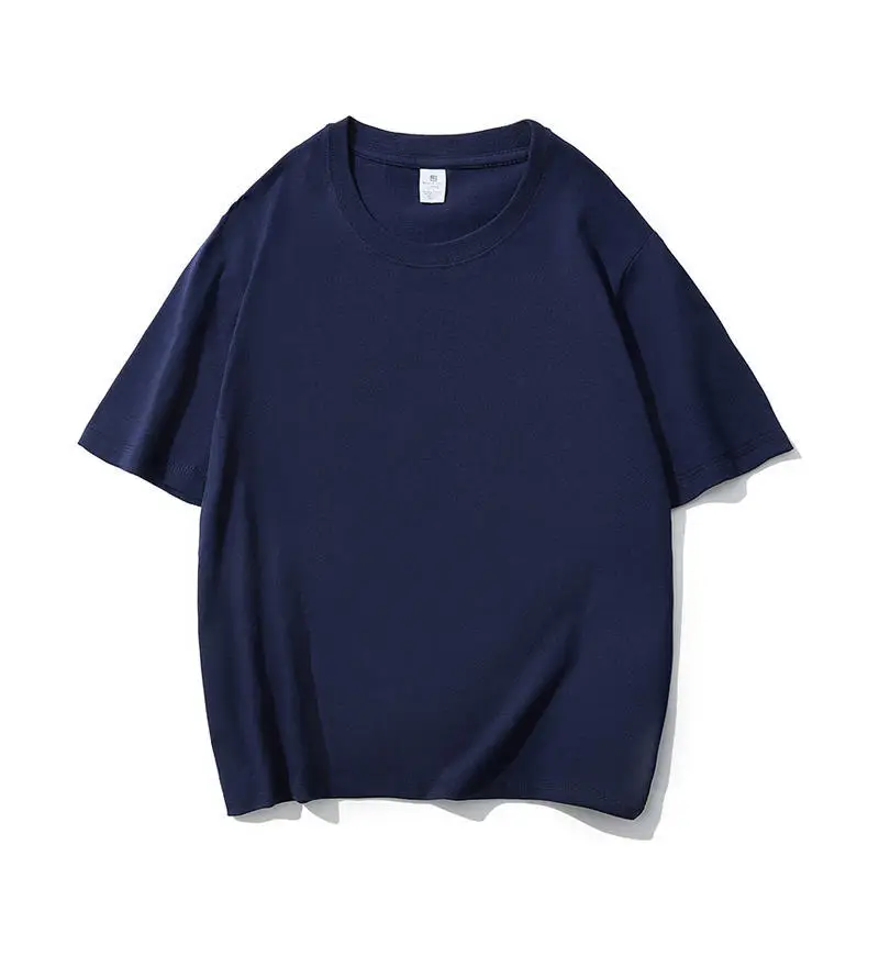 Men Cotton T-Shirt White Loose Fit Round Neck