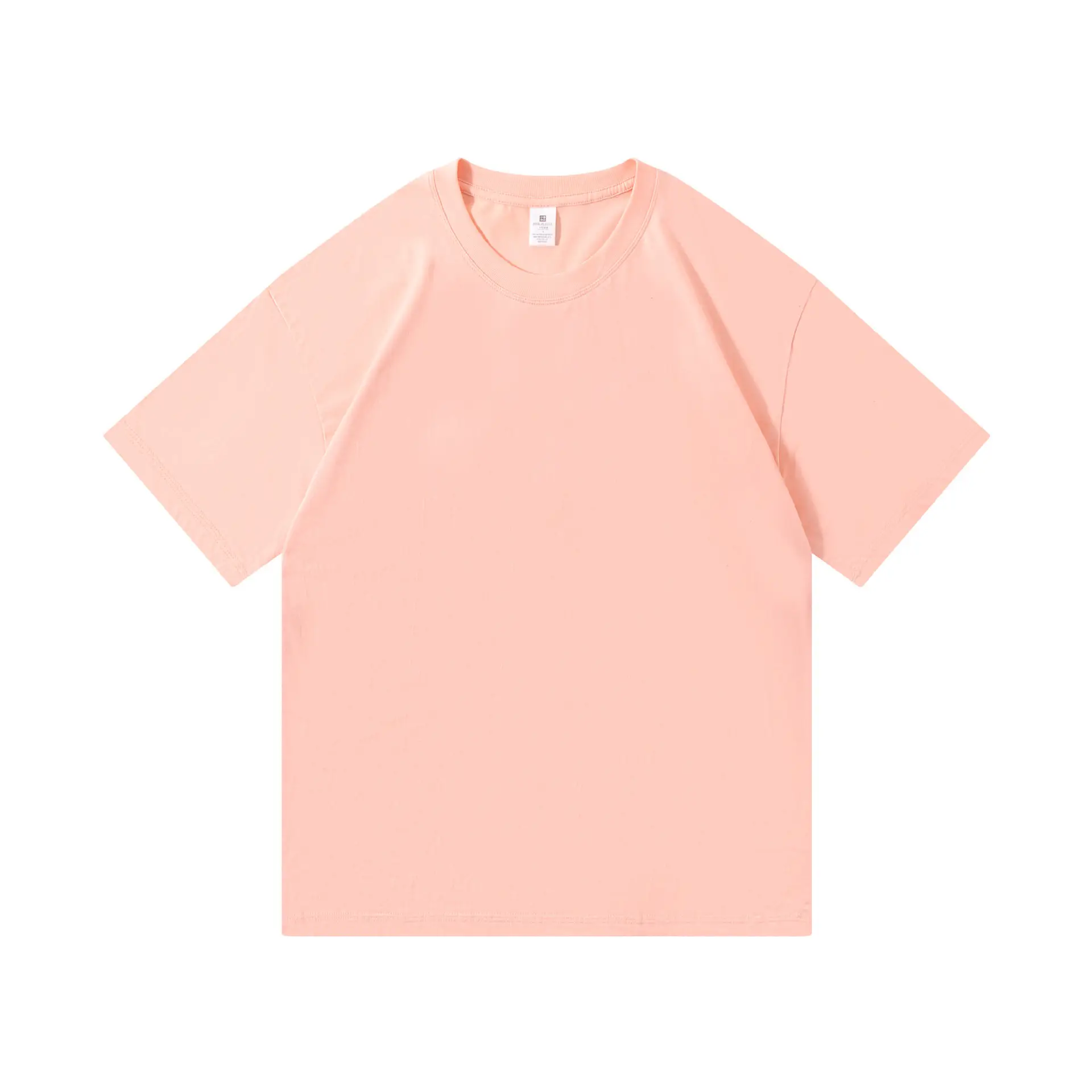 Men Cotton T-Shirt White Loose Fit Round Neck