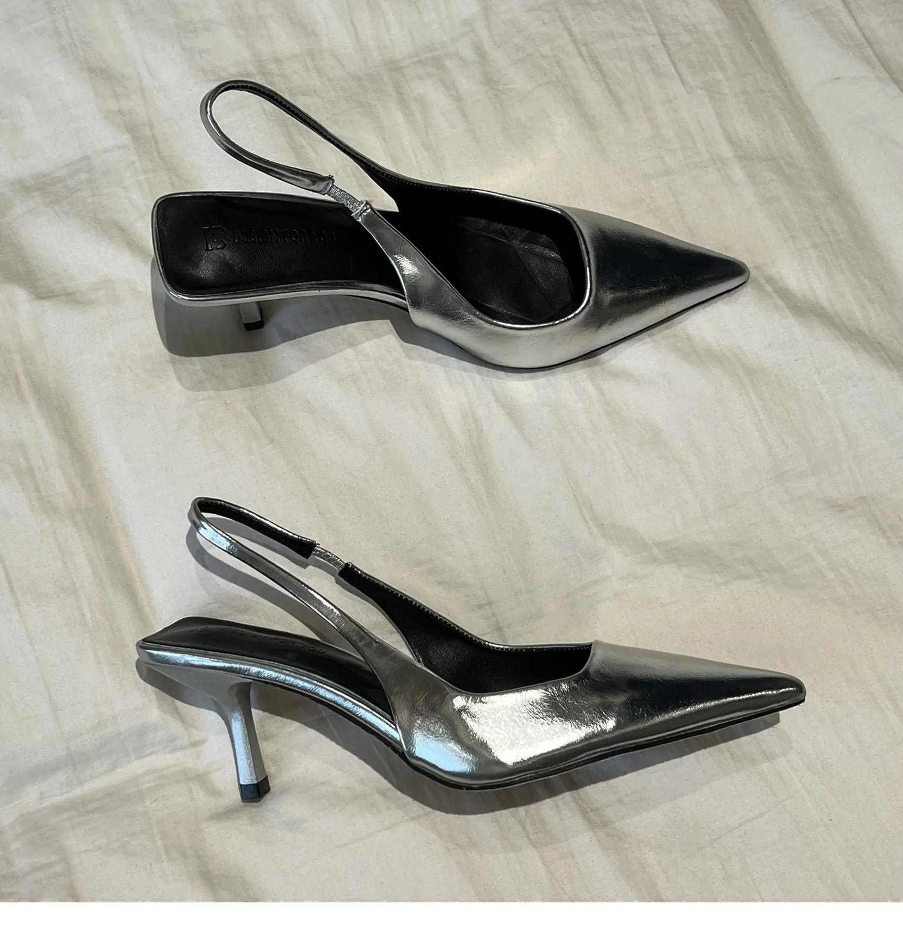 Gold Pointed Toe High Heels for Women 2025 Spring — feature 19
