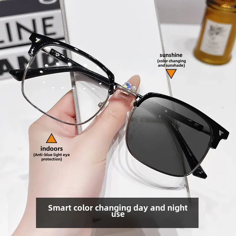 Smart Color Changing Eyeglasses for Men with Anti-Blue Light & Myopia Protection - Image 21