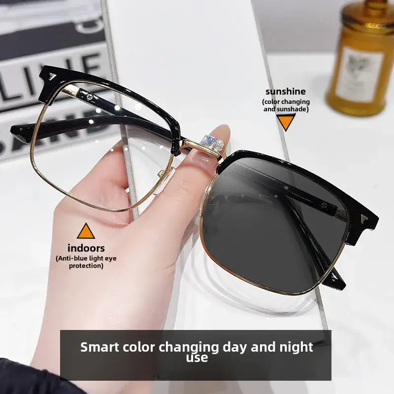 Smart Color Changing Eyeglasses for Men with Anti-Blue Light & Myopia Protection - Image 27
