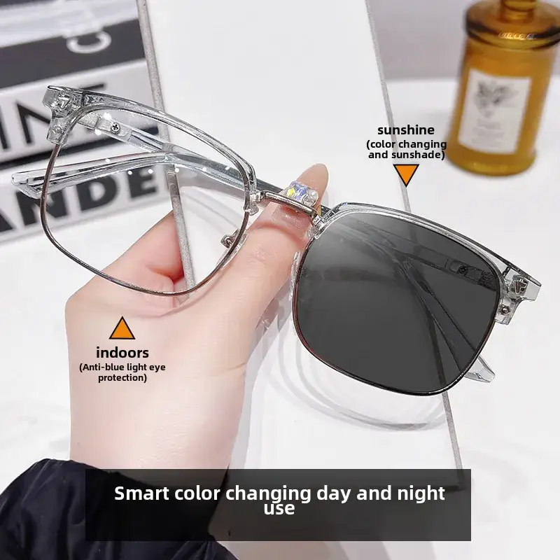 Smart Color Changing Eyeglasses for Men with Anti-Blue Light & Myopia Protection - Image 39
