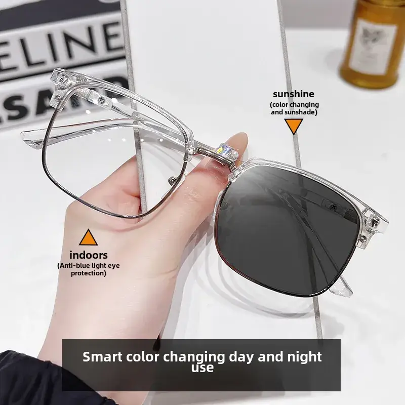 Smart Color Changing Eyeglasses for Men with Anti-Blue Light & Myopia Protection - Image 48