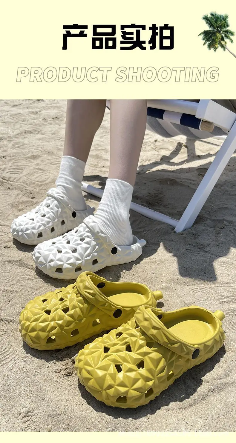 Cartoon new beach slippers hole shoes women's summer outerwear fashion thick-soled sandals and slippers women's summer cute wholesale — feature 10