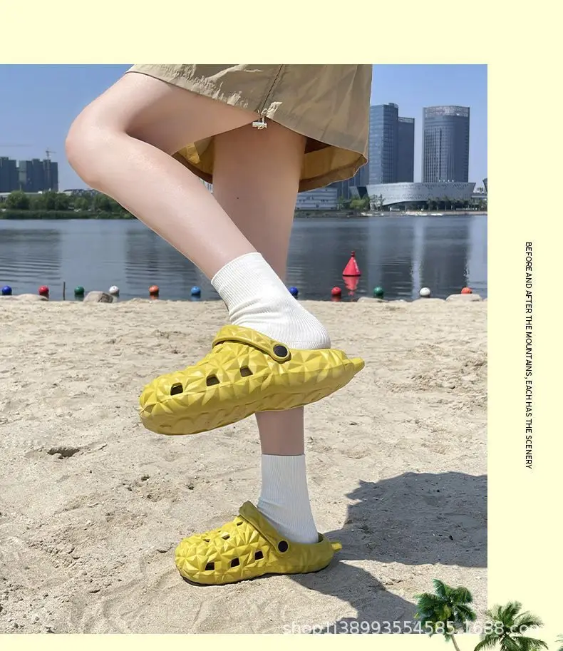 Cartoon new beach slippers hole shoes women's summer outerwear fashion thick-soled sandals and slippers women's summer cute wholesale — feature 11