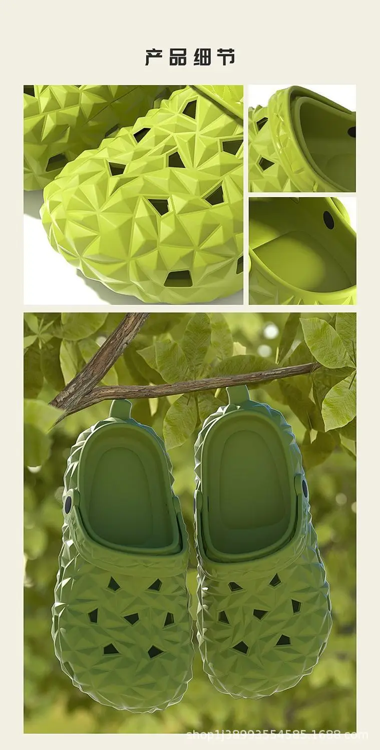 Cartoon new beach slippers hole shoes women's summer outerwear fashion thick-soled sandals and slippers women's summer cute wholesale — feature 18