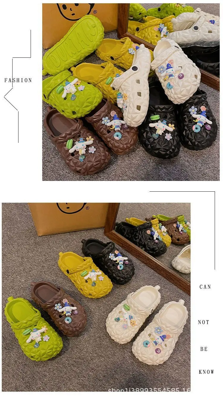 Cartoon new beach slippers hole shoes women's summer outerwear fashion thick-soled sandals and slippers women's summer cute wholesale — feature 28