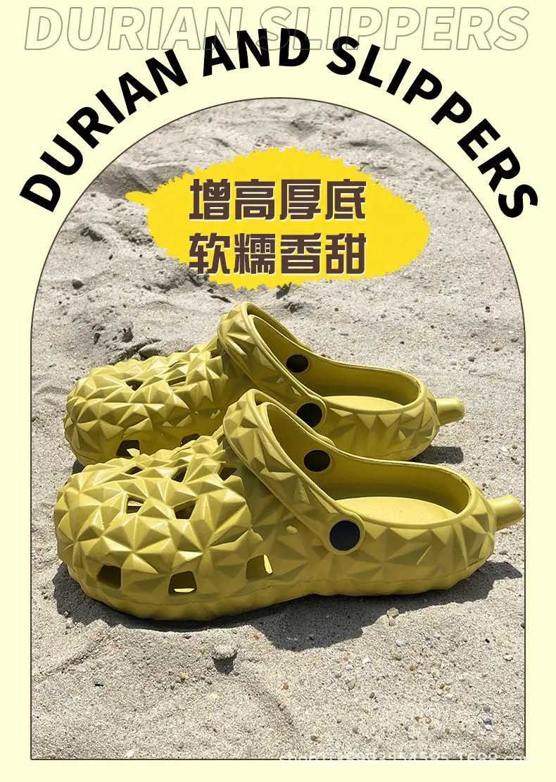 Cartoon new beach slippers hole shoes women's summer outerwear fashion thick-soled sandals and slippers women's summer cute wholesale — feature 7