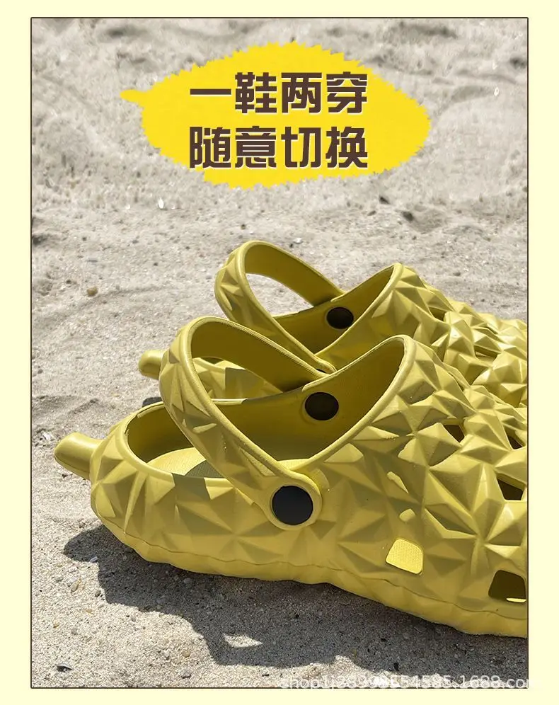 Cartoon new beach slippers hole shoes women's summer outerwear fashion thick-soled sandals and slippers women's summer cute wholesale — feature 9