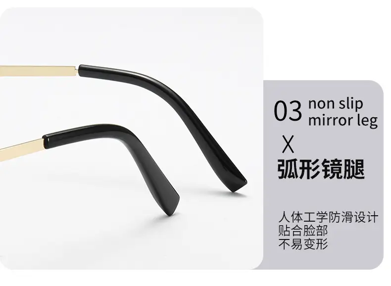 Women Y2K Sunglasses with Curved Lenses & Gold Frame — feature 3