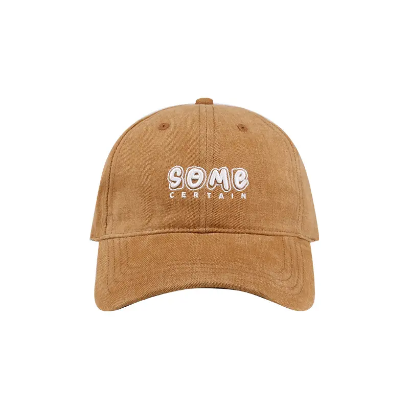 Men Beige Embroidered Baseball Cap Summer Wear - Image 10