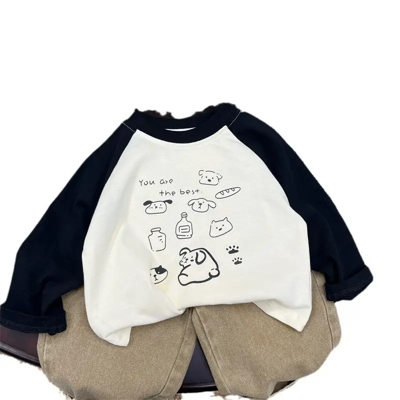 2026 Spring T-Shirt for Boys with Cute Dog Print - Image 6