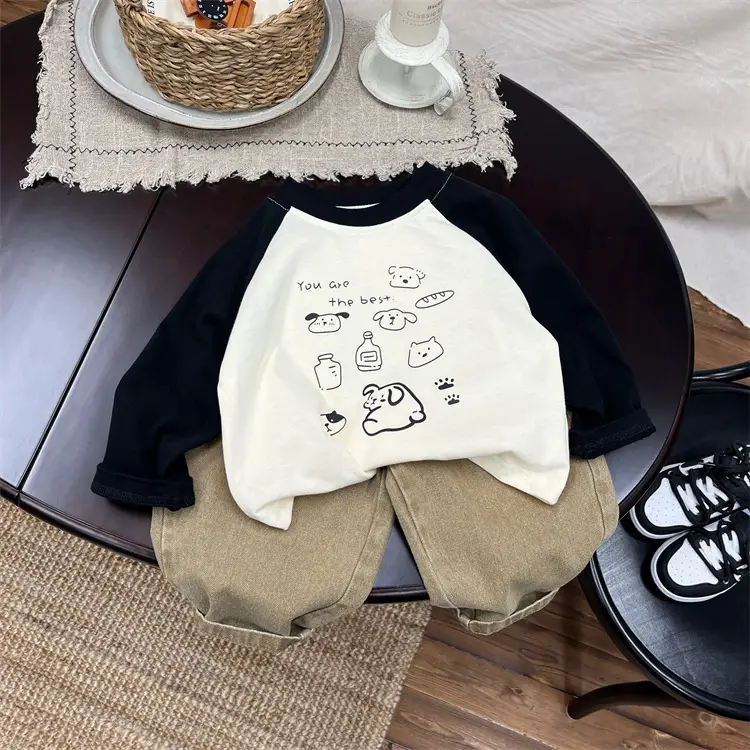 2026 Spring T-Shirt for Boys with Cute Dog Print — feature 1