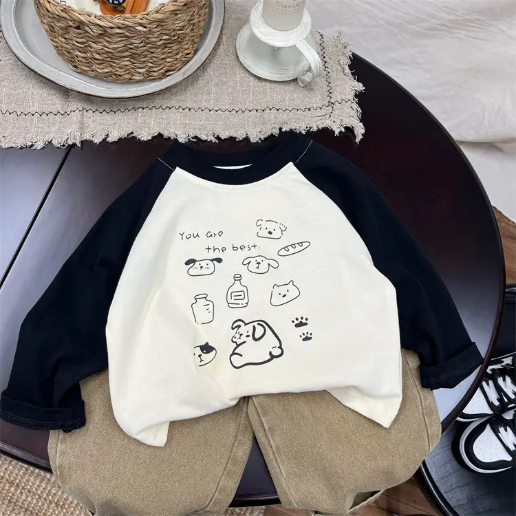 2026 Spring T-Shirt for Boys with Cute Dog Print — feature 2