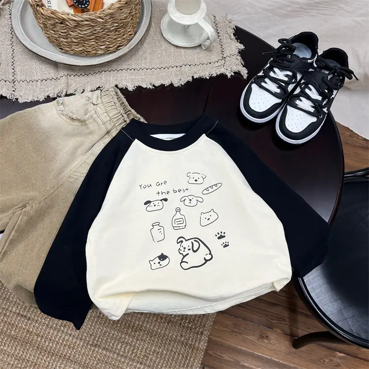 2026 Spring T-Shirt for Boys with Cute Dog Print — feature 3