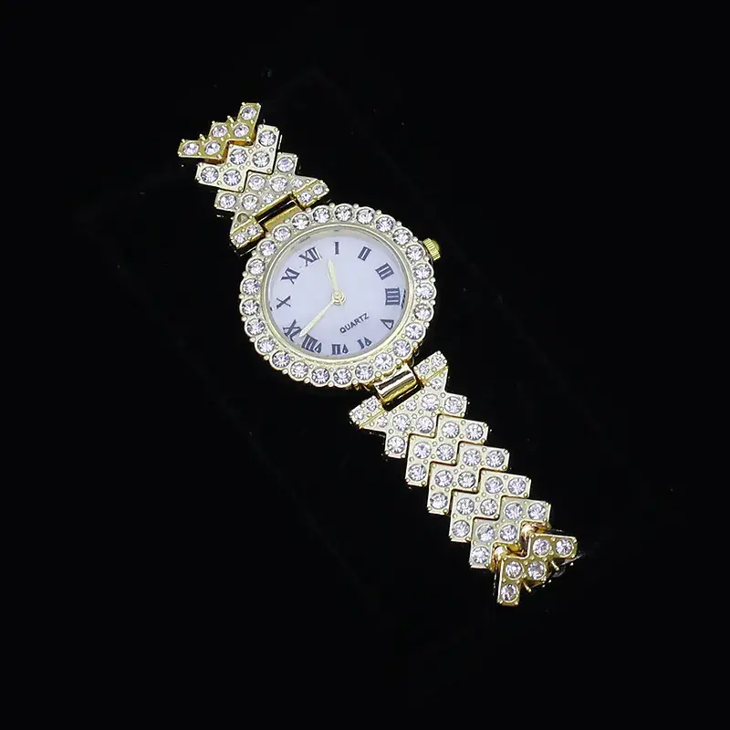 Women's Quartz Watch with Diamond Earrings & Bracelet Set - Image 6
