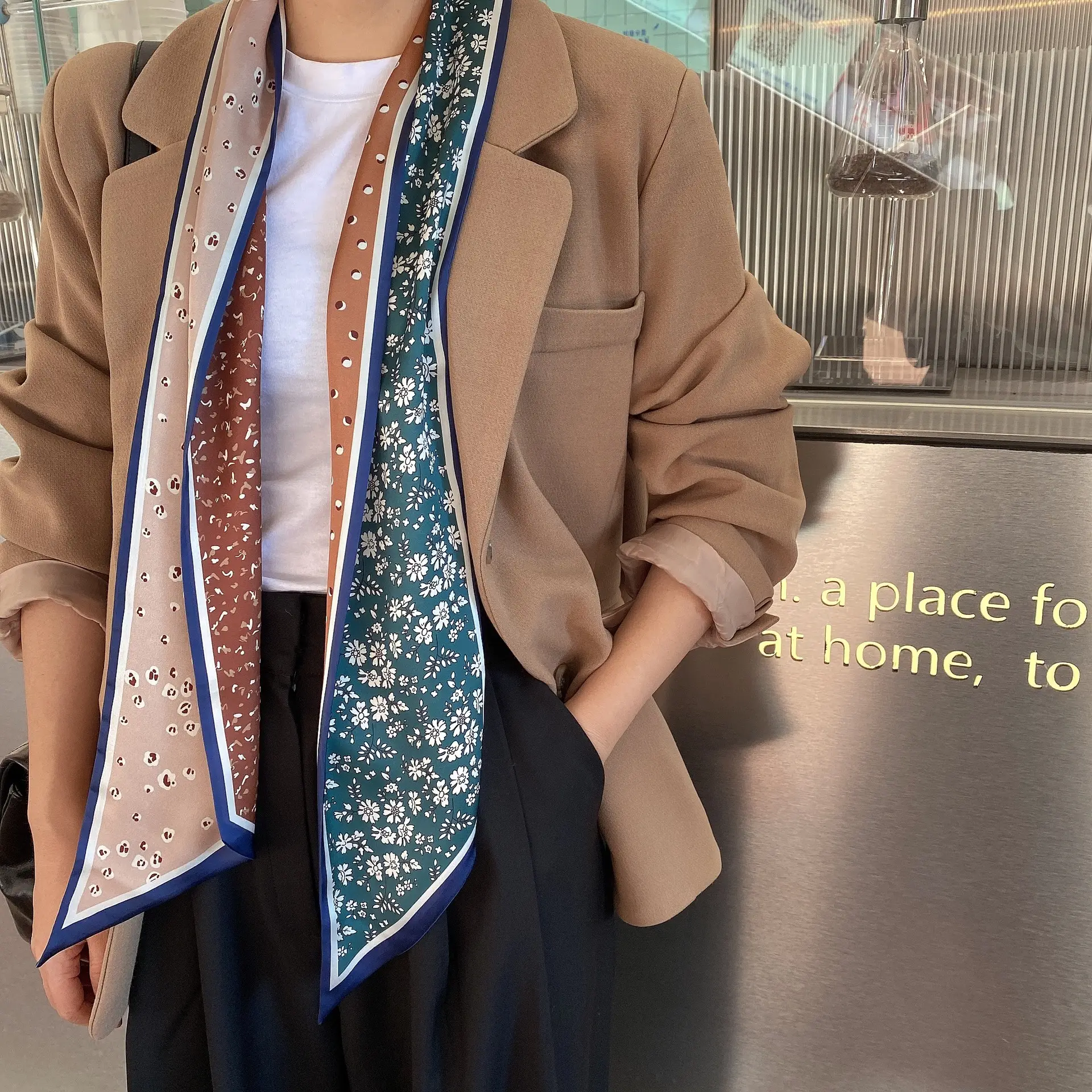 2024 New Cross-border Ribbon Silk Scarf Pointed Long Neck Large Floating Belt Hair Ribbon — feature 21