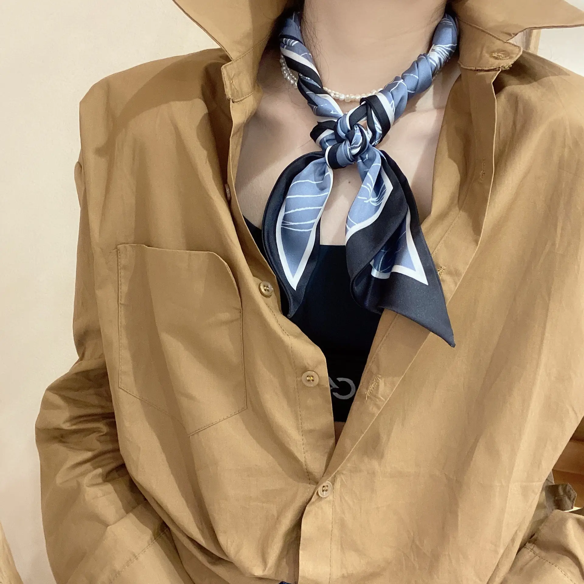 2024 New Cross-border Ribbon Silk Scarf Pointed Long Neck Large Floating Belt Hair Ribbon - Image 25