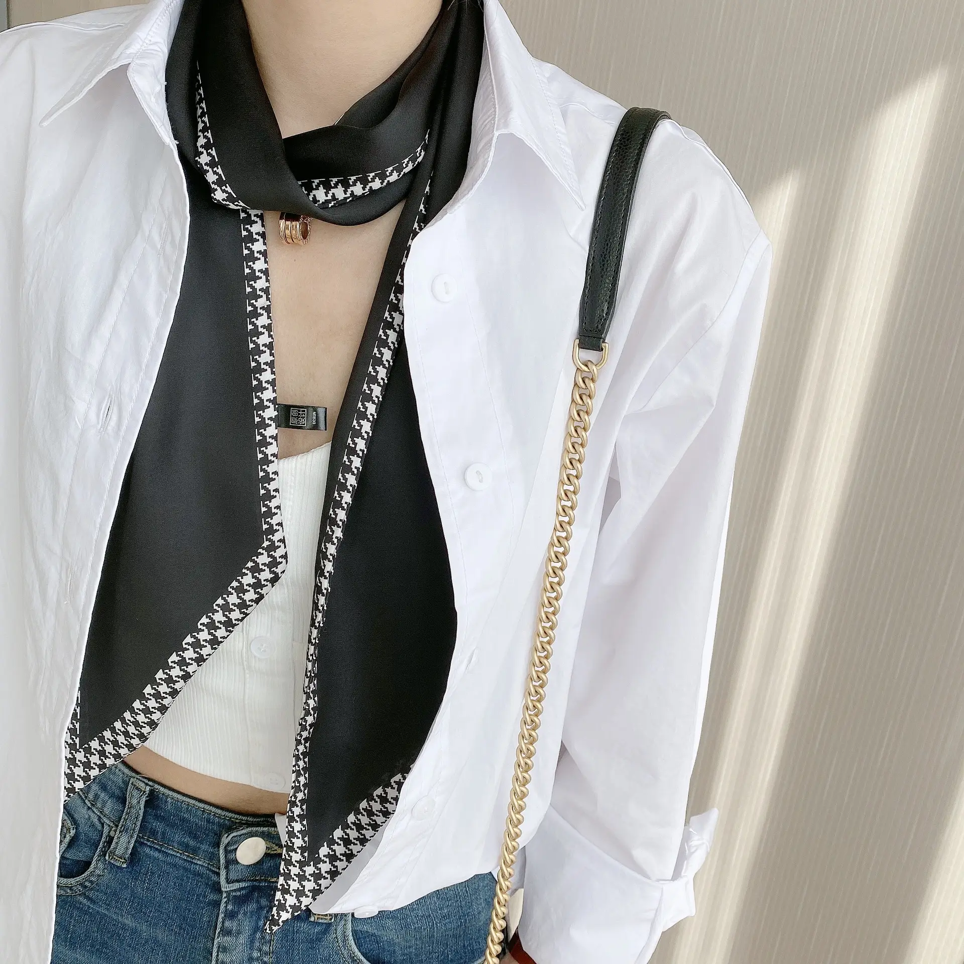 2024 New Cross-border Ribbon Silk Scarf Pointed Long Neck Large Floating Belt Hair Ribbon - Image 36