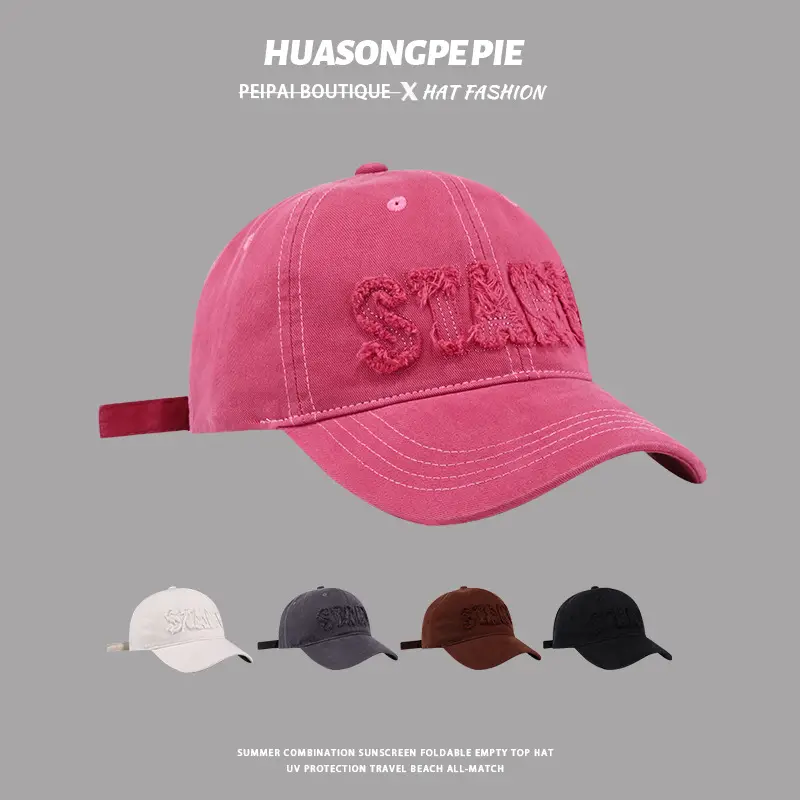 Women Embroidered Baseball Cap Dark Grey Wide Brim — feature 2