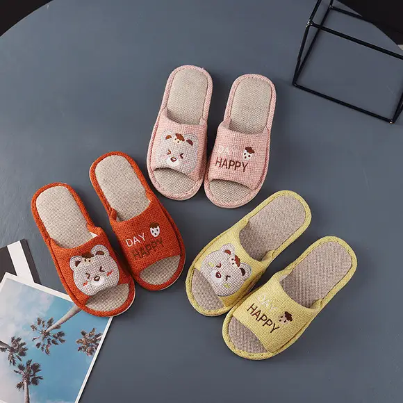Cross-border cotton fabric couple slippers men's and women's shoes Spring and Autumn home indoor thickened three-layer non-slip mute floor slippers — feature 28