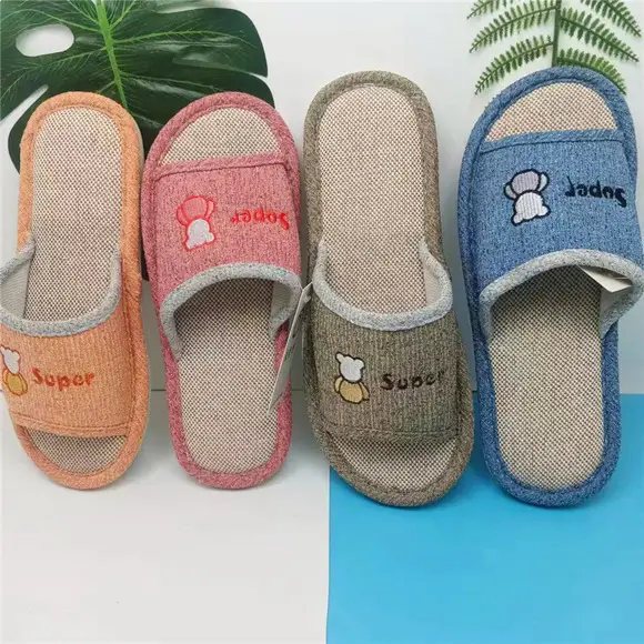 Cross-border cotton fabric couple slippers men's and women's shoes Spring and Autumn home indoor thickened three-layer non-slip mute floor slippers — feature 8