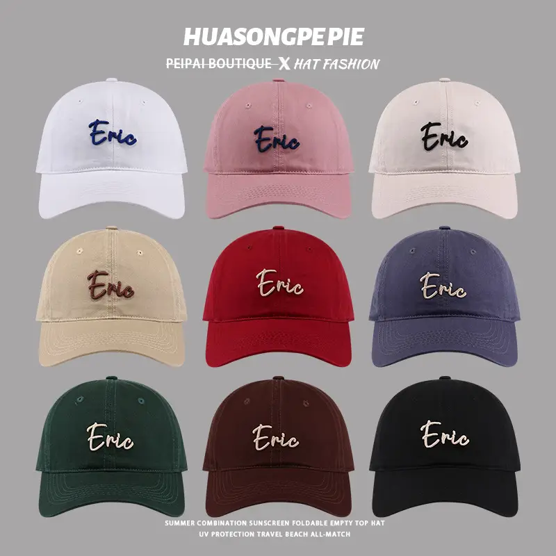 Eric Embroidered Black Women's Baseball Cap — feature 2