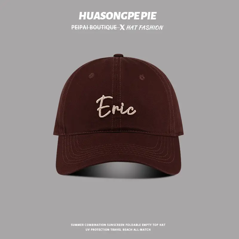Eric Embroidered Black Women's Baseball Cap — feature 8