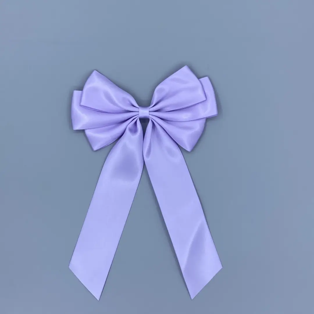 14cm Gold Satin Hairpin Bow for Girls