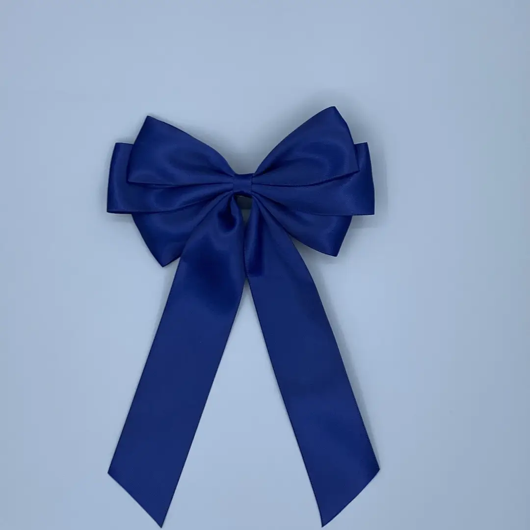 14cm Gold Satin Hairpin Bow for Girls