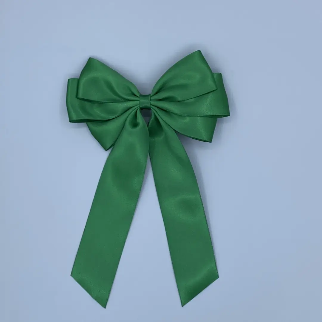 14cm Gold Satin Hairpin Bow for Girls