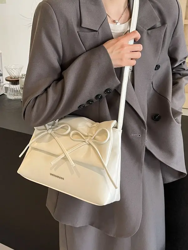 Women's New Western Style Shoulder Bag with Bow - Image 7