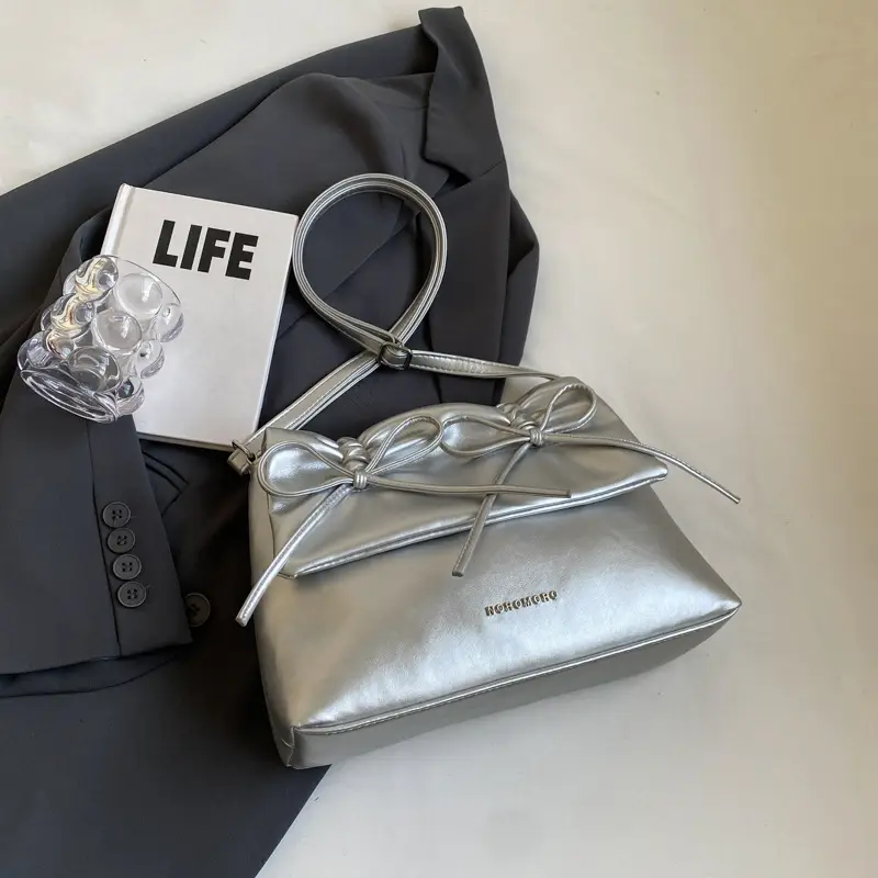 Women's New Western Style Shoulder Bag with Bow - Image 3