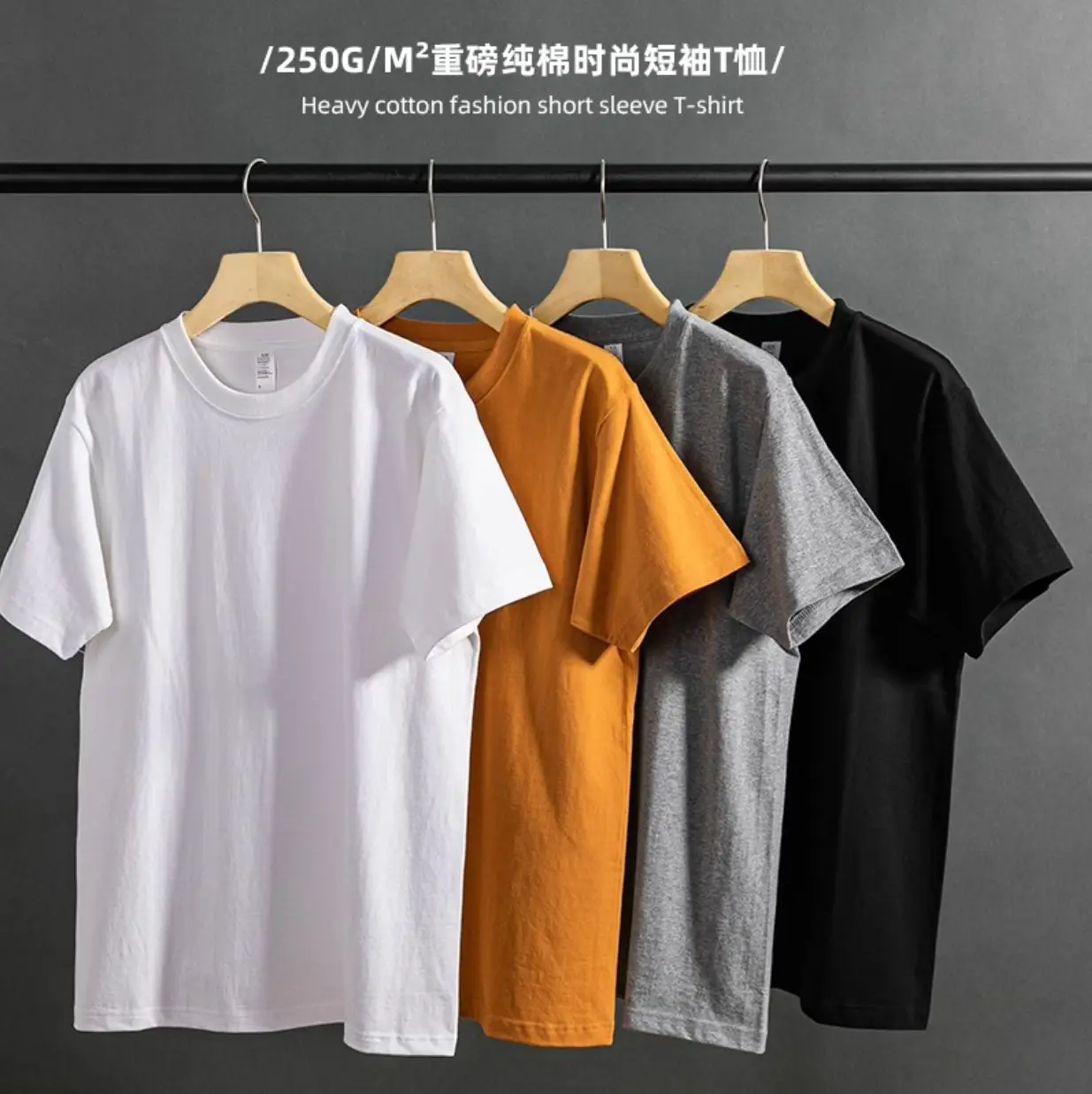 Men Red Cotton Loose Fit T-Shirt 220g - Image 16