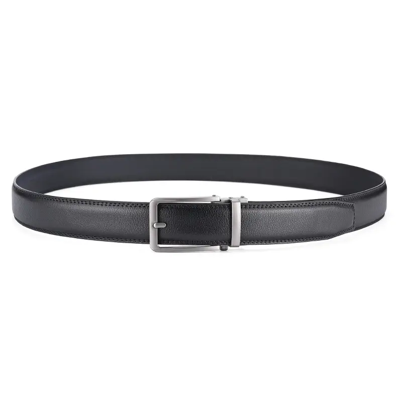 Men's Brown Genuine Leather Belt with Automatic Buckle — feature 10
