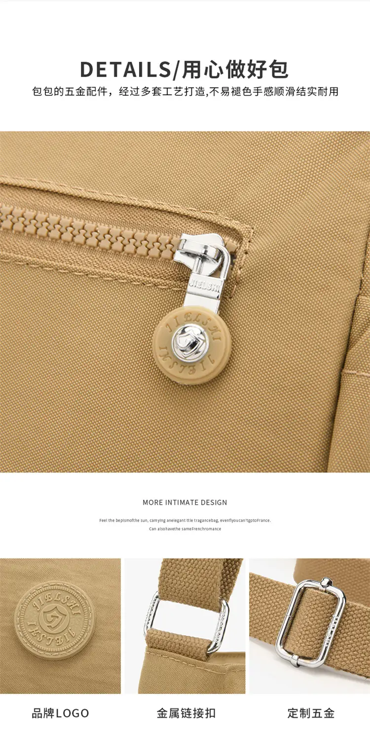 Black Oxford Crossbody Bag Women Lightweight Waterproof — feature 12