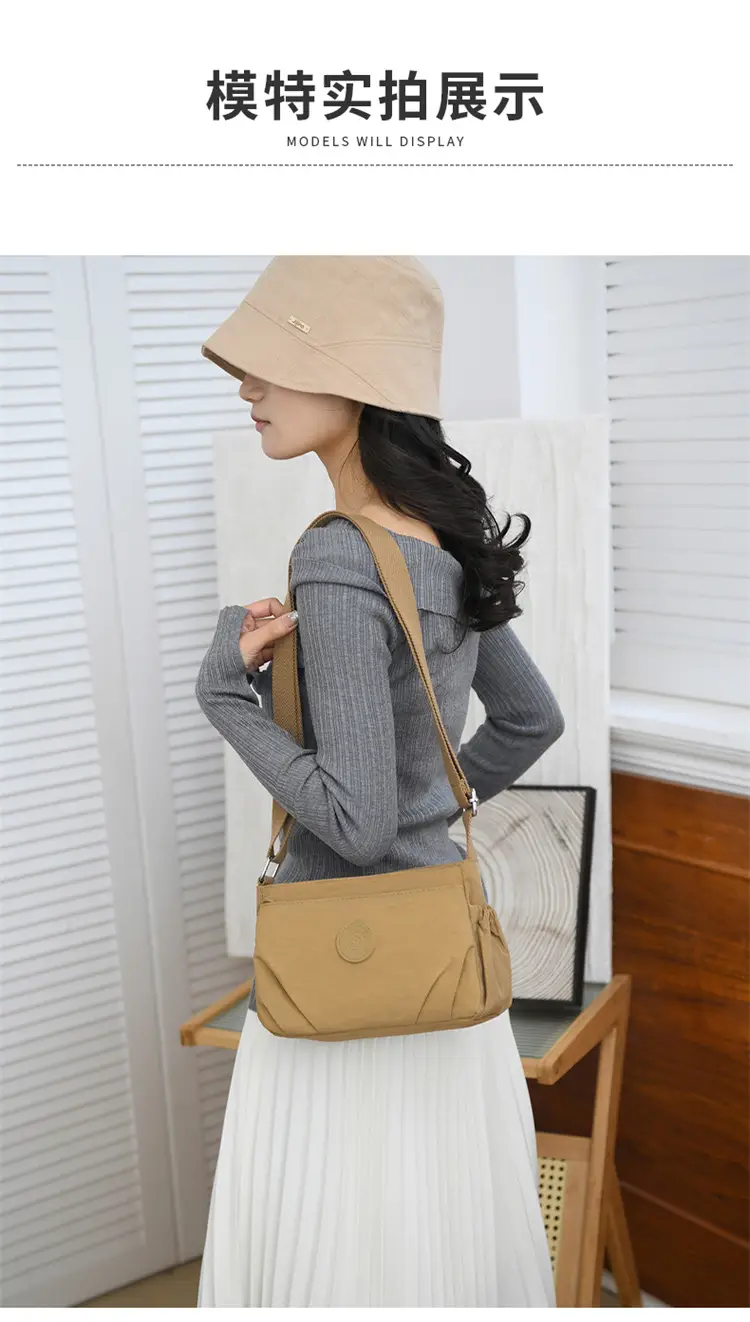 Black Oxford Crossbody Bag Women Lightweight Waterproof — feature 17