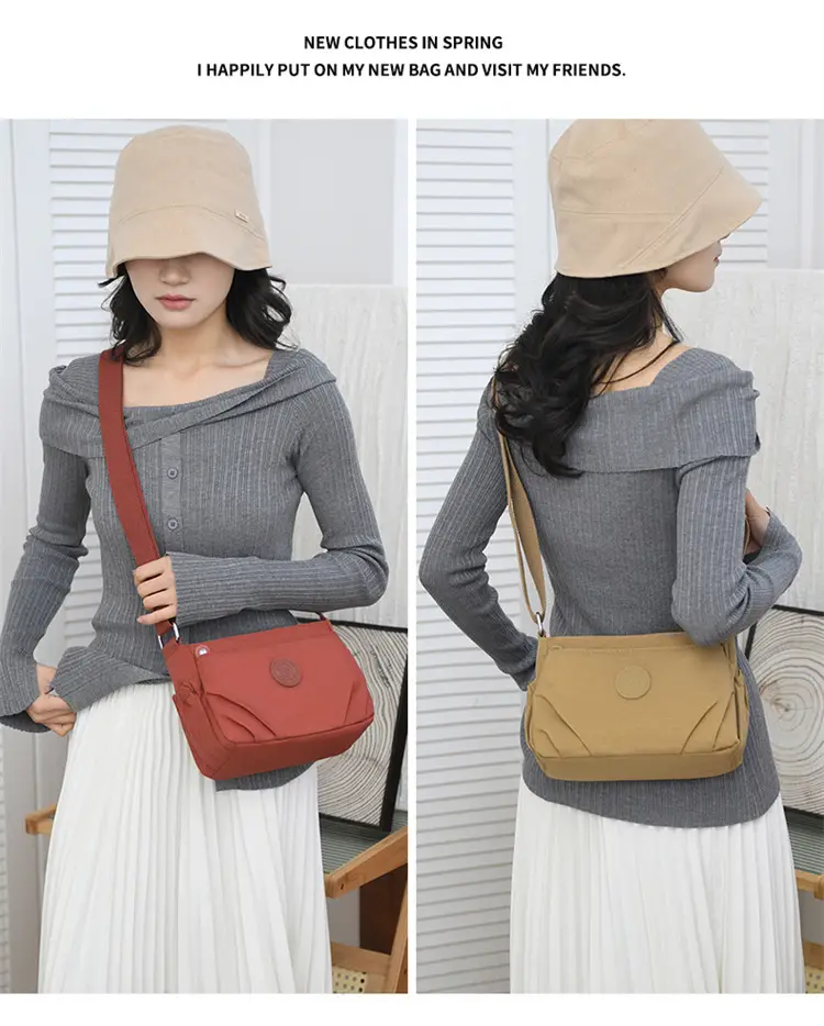 Black Oxford Crossbody Bag Women Lightweight Waterproof — feature 18