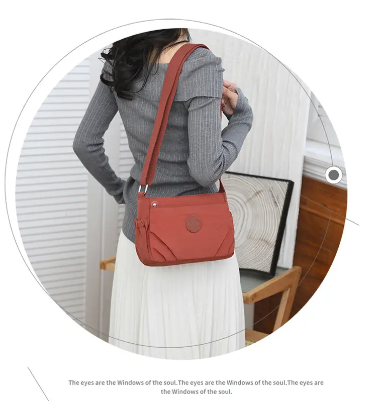 Black Oxford Crossbody Bag Women Lightweight Waterproof — feature 20