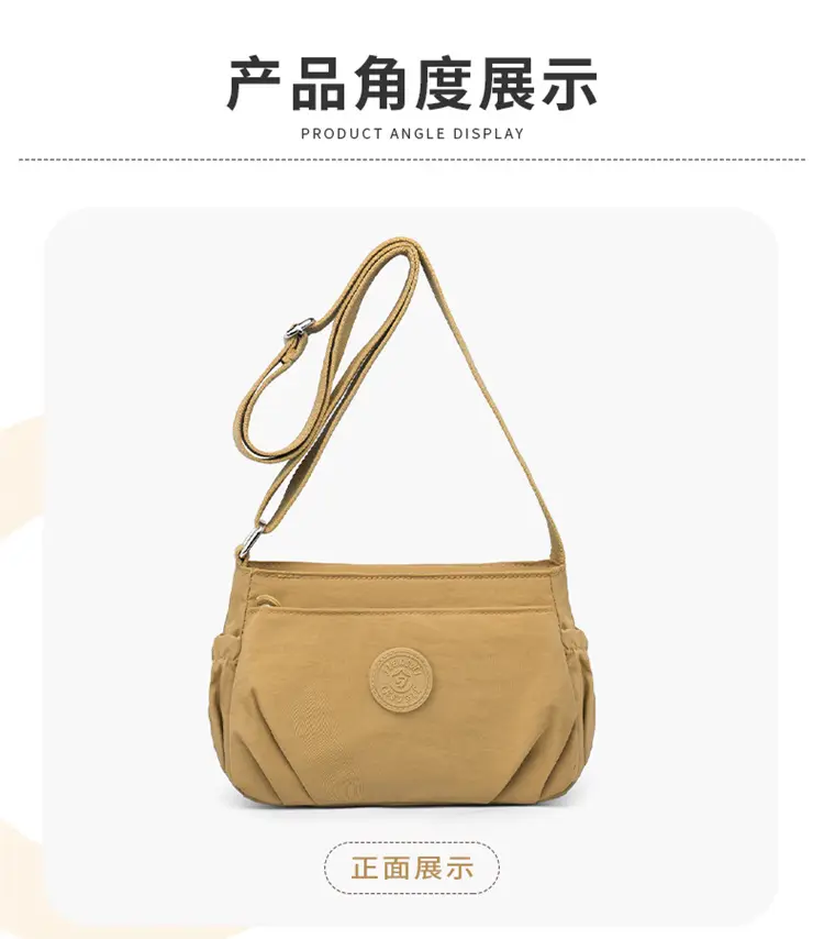 Black Oxford Crossbody Bag Women Lightweight Waterproof — feature 25